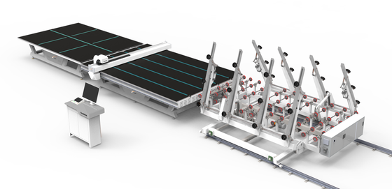6033 CNC Auto Glass Cutting Line 160m/min With Optimization Software