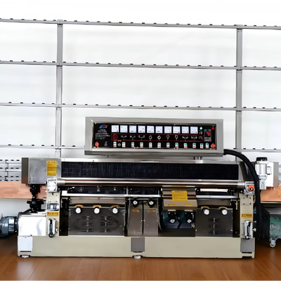 Nine Motor Glass Edging Machine 0-15m/Min For Polishing Glass Edge