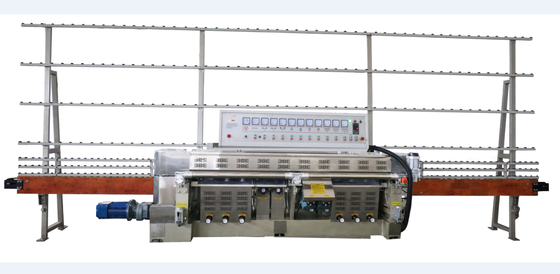 11 Motors Glass Edging Machine High Precision 0.6-8.0m/min Glass Edging Equipment