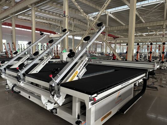 High Precision Glass Cutting Line 220V Horizontal Glass Mirror Cutting Machine