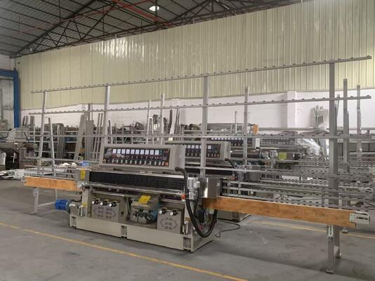 0.6-6.0m/min Glass Grinding And Polishing Equipment , Integrated Glass Straight Edge Machine