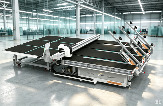 15KW Automatic CNC Glass Cutting Machine 160m/min With Two Tables