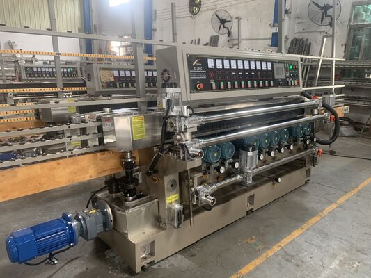 PLC Control 3-12mm Glass Beveling Machine For Grinding / Polishing Bevel Edge