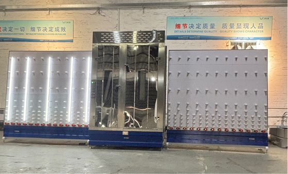 Vertical Glass Washer Machine 22KW 380V 50Hz Glass Washing Equipment
