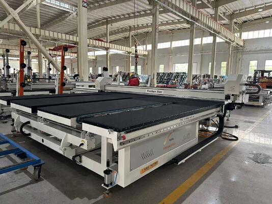 High Precision Glass Cutting Line 220V Horizontal Glass Mirror Cutting Machine