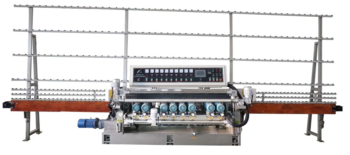 3000x3000mm Glass Beveling Machine 10 Heads With PLC Control System