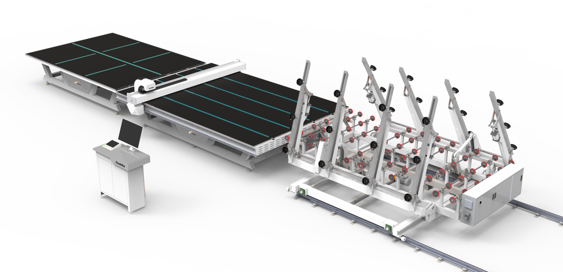 6033 CNC Auto Glass Cutting Line 160m/min With Optimization Software
