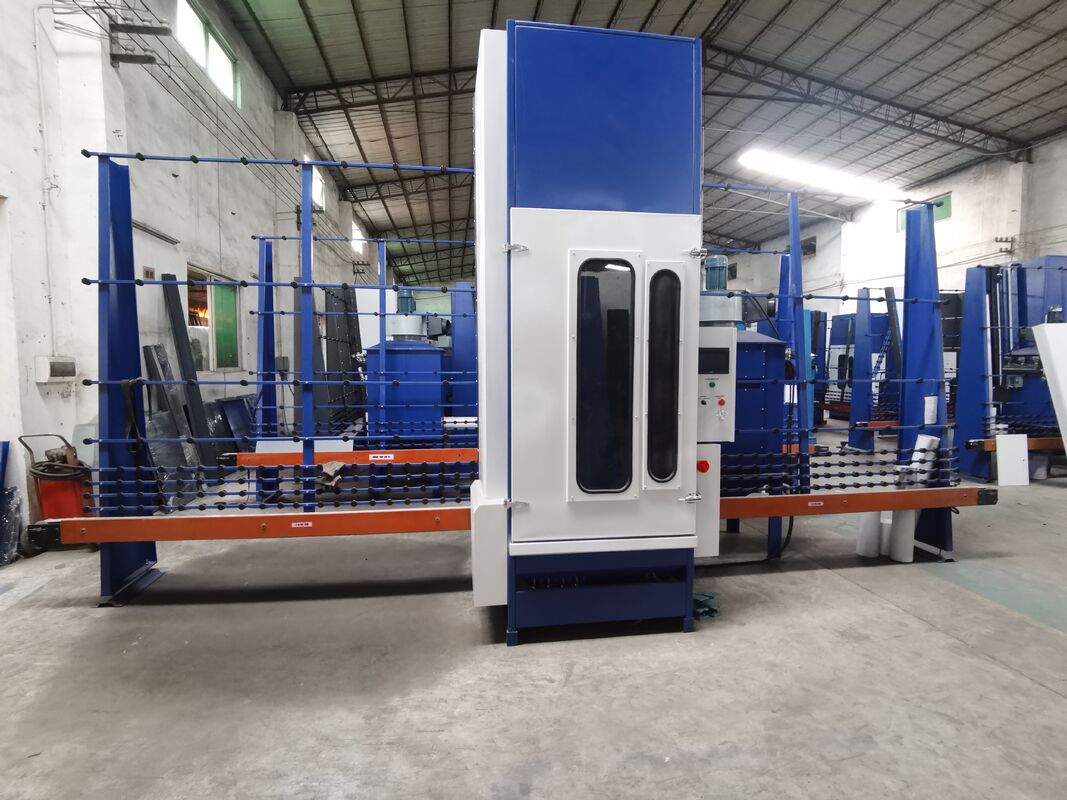 Fully Automatic Glass Sandblasting Machine 3.5Kw PLC Intelligent Control