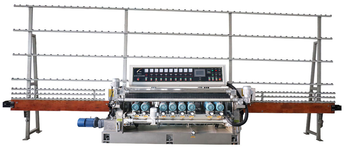 PLC Automation Glass Beveler Machine Nine Motors 7100x1200x2600mm