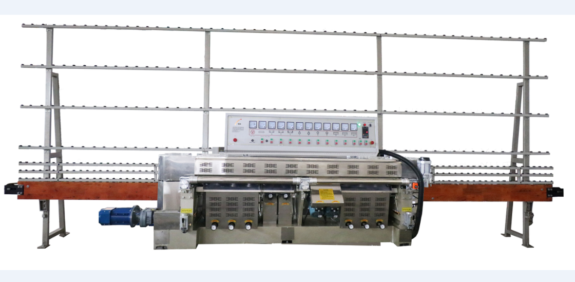 11 Motors Glass Edging Machine High Precision 0.6-8.0m/min Glass Edging Equipment