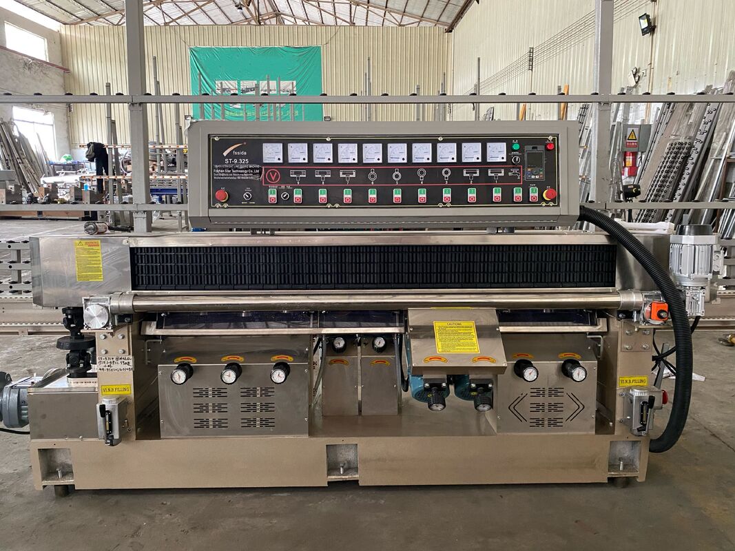 9 Motors Straight Line Glass Edging Machine 6.6x1.0x2.6m Total Dimension