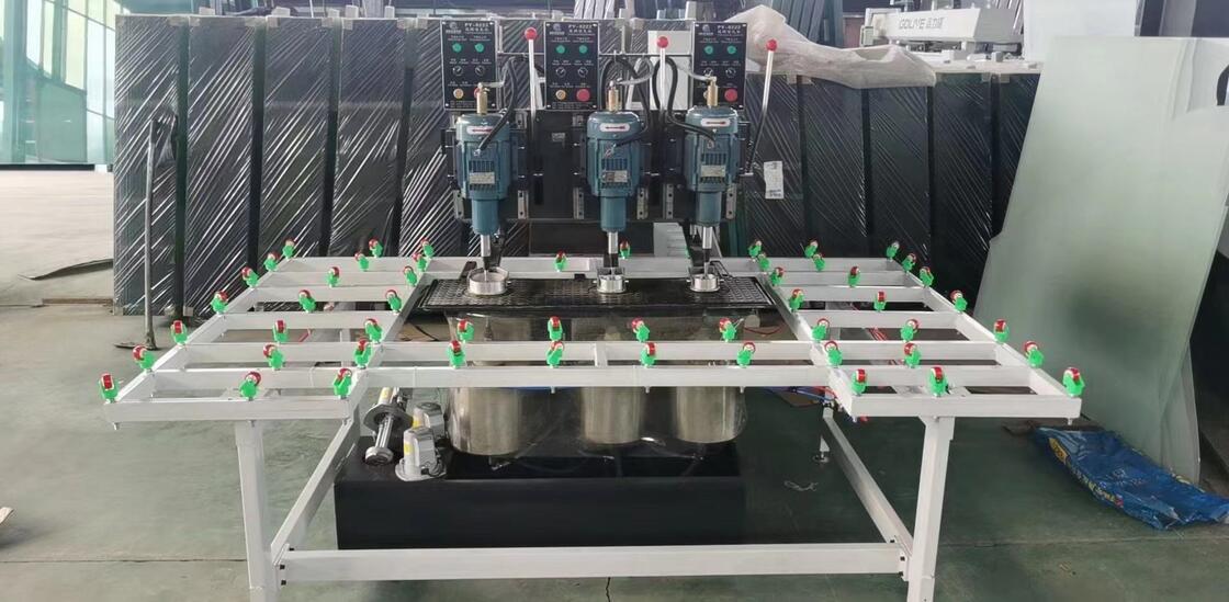 3-25mm Three Head Glass Drilling Machine For Efficiency / Safety