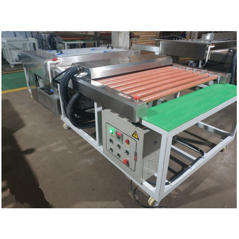 0.75-3.5m/min Horizontal Glass Washer , 3-15mm Glass Washing Equipment