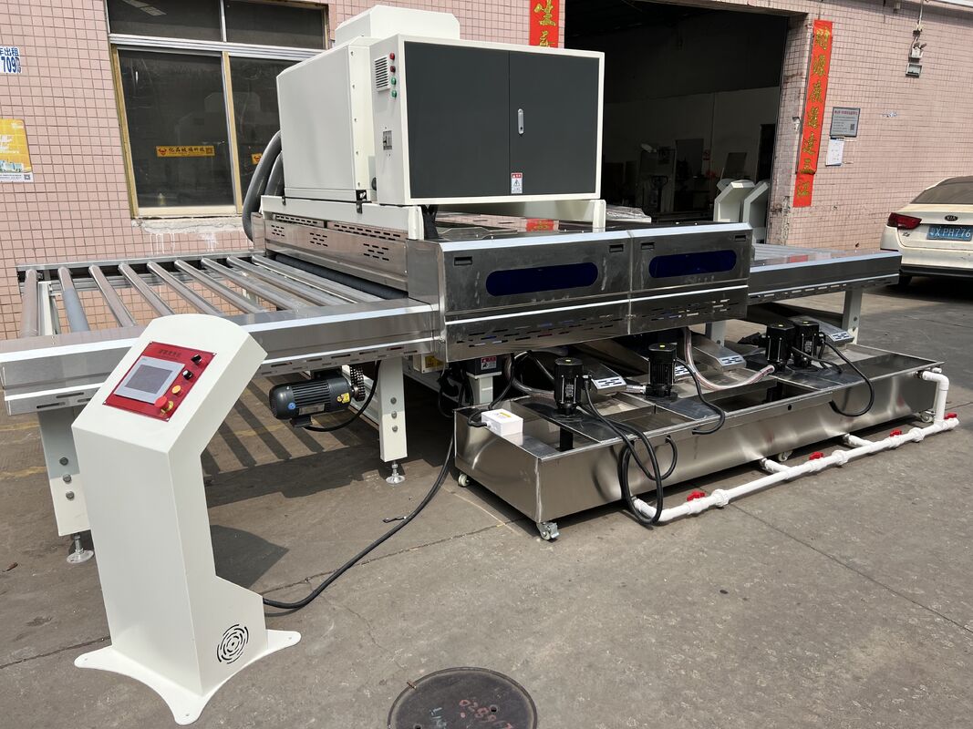 0.5-12m/Min Glass Cleaning Machine 23Kw High Efficiency Glass Washing And Drying Machine