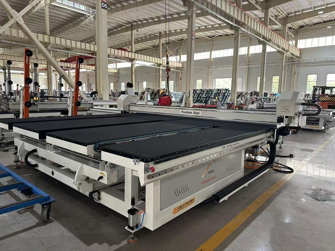 High Precision Glass Cutting Line 220V Horizontal Glass Mirror Cutting Machine