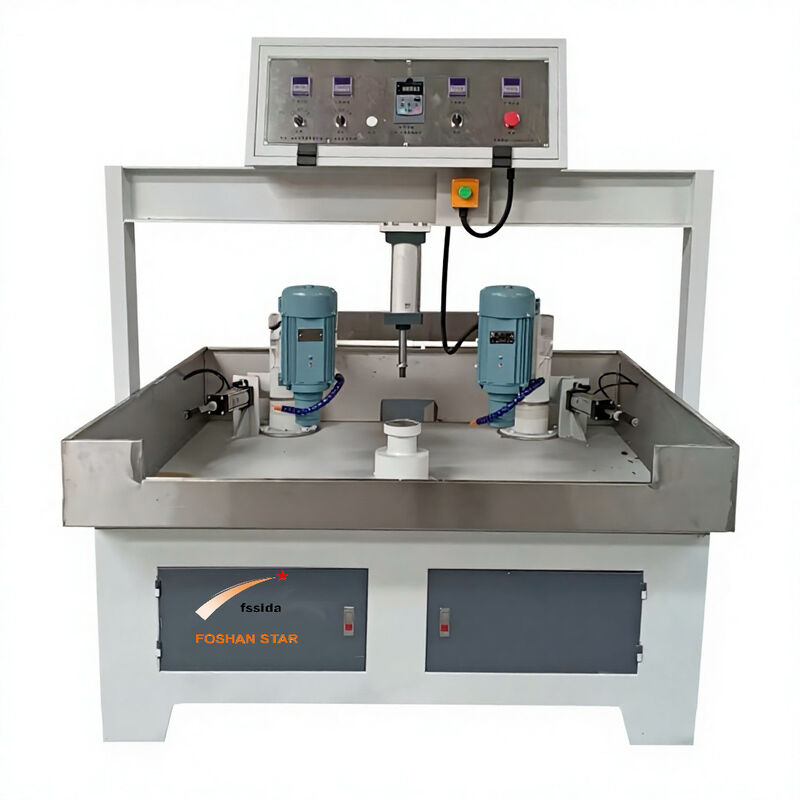 Automatic Dual-Head  Glass Edge Grinding Machine for Precise Round Oval Glass Beveling