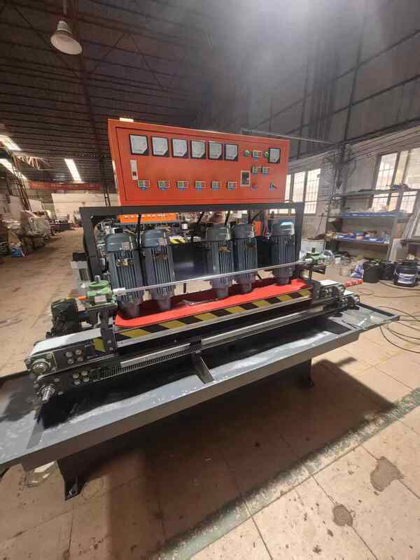 6 Motors Horizontal Glass Bevel Edging Machine  3-20mm Thickness for Small Size Glass Processing